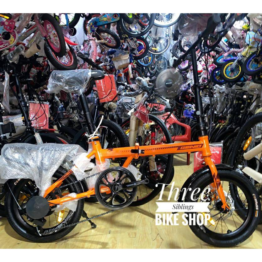 SEPEDA LIPAT GENIO F371 16 INCH 7 SPEED GENIO BY UNITED - ORANGE