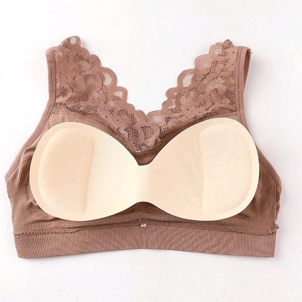 Bra BH Bralette Renda Lace Push Up Sexy Seamless With Pad