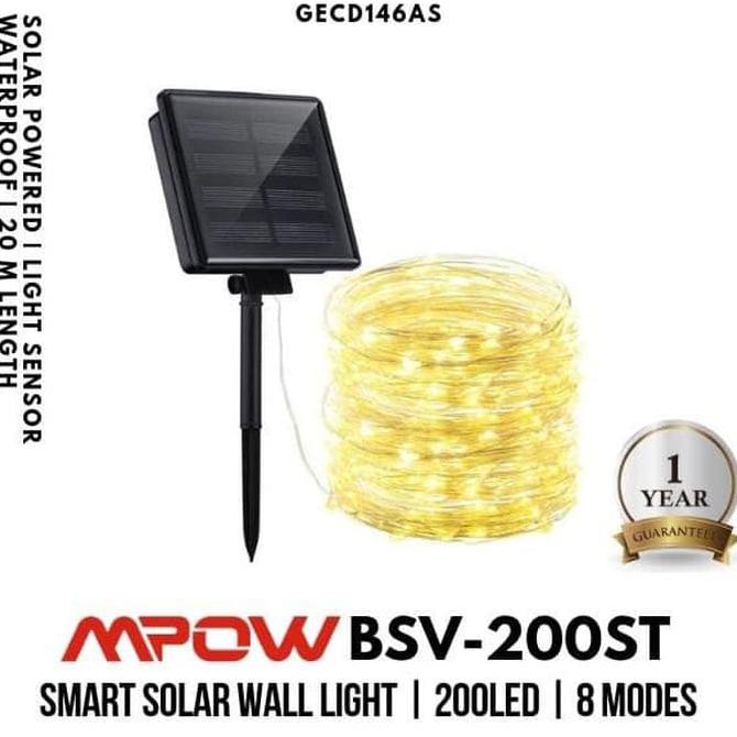 MPOW BSV200 SMART SOLAR DECORATION LIGHT 20M (LAMPU NATAL/LAMPU HIAS)
