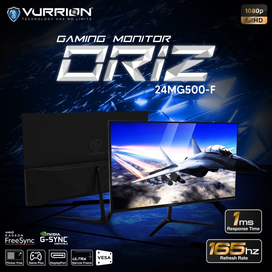 MONITOR 24" VURRION ORIZ 24 INC 24MG500-F ( Full HD 1080p 165Hz 1Ms ) Monitor Gaming