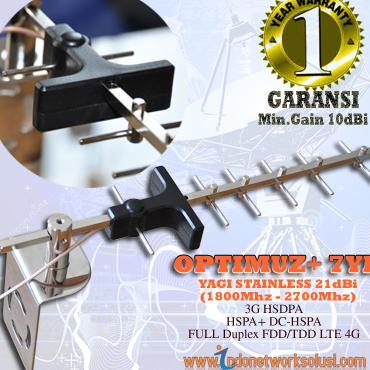 Antena Yagi Stainless Optimuz+ 7Yb U/ Modem Bolt Huawei E5172 4G Lte Home Router 21Dbi