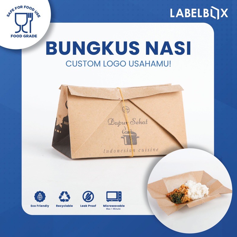 Jual Bungkus Nasi Eco Friendly Kemasan Takeaway Nasi Warteg Nasi