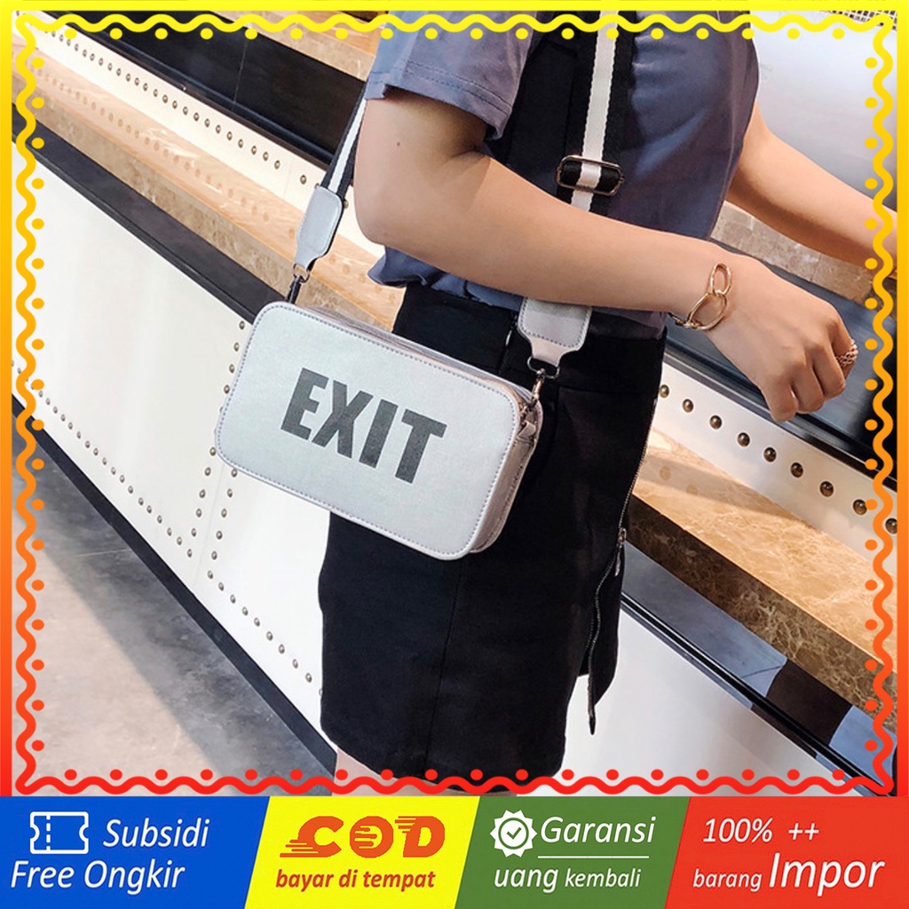 LJY28 Tas Selempang Wanita Korea Mini EXIT Shoulder Bag Murah Impor Brand New TKM