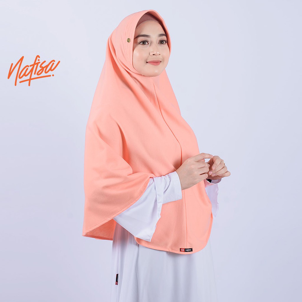 Jilbab Instan Bergo Nafisa ASHA | Hijab Instan Syar'i Kerudung Pad Kecil Antem Hijab Instan Kaos Polos