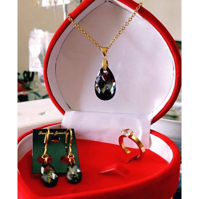 Kalung Swarovski Original 1 Set Anti Luntur