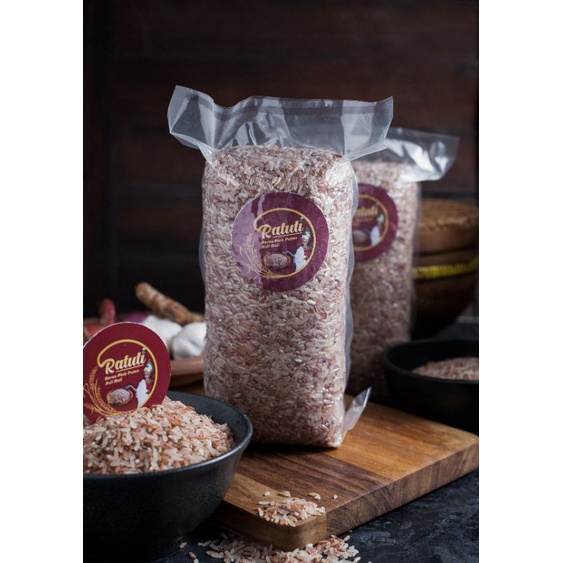 

Beras Merah Muda Pink Pulen Ratuti Beras Bali (1kg packing vacum)