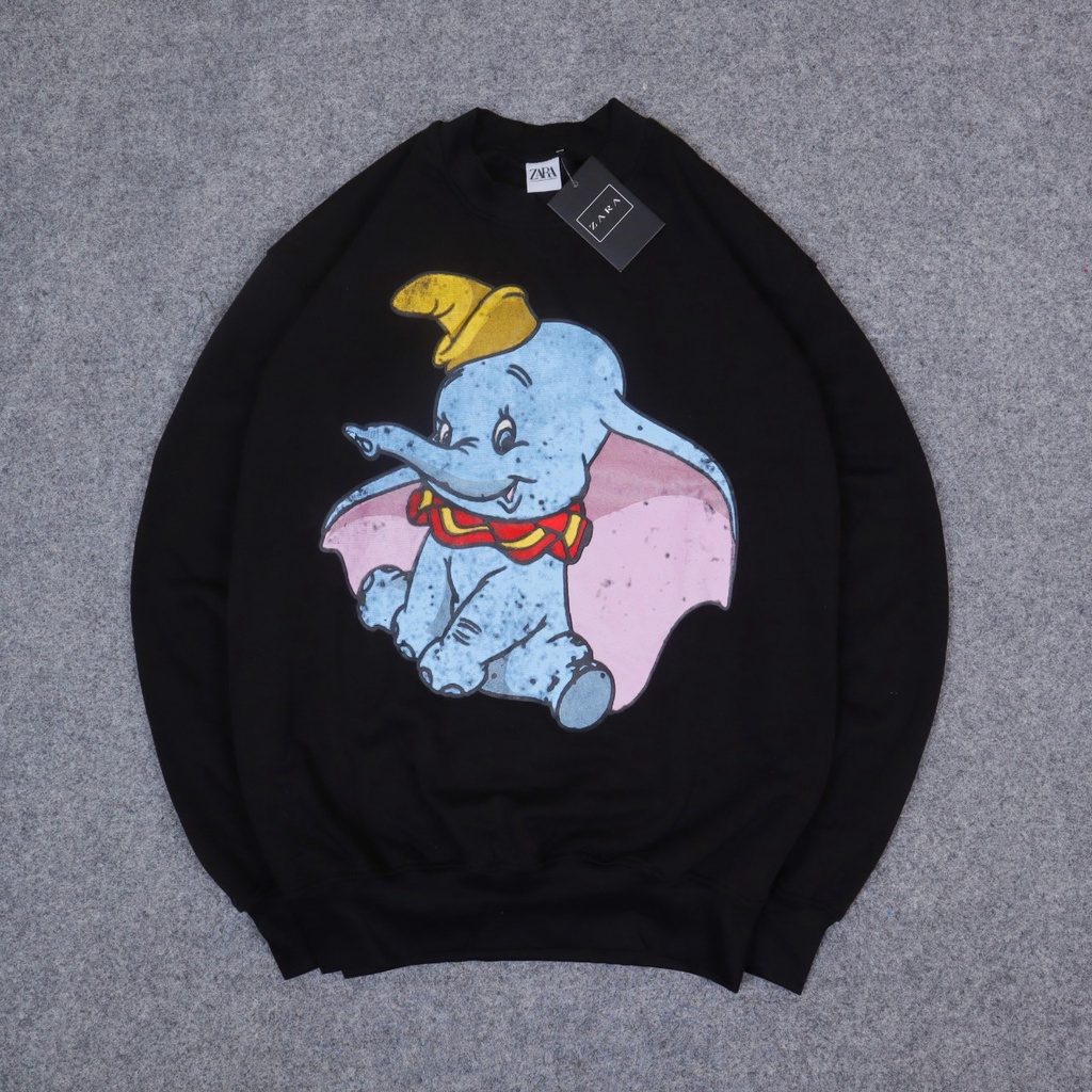 JAKET SWEATER CREWNECK ZR X DSNY DUMBO SIMPLE UNISEX GOOD QUALITY