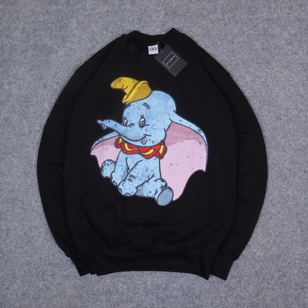 JAKET SWEATER CREWNECK ZR X DSNY DUMBO SIMPLE UNISEX GOOD QUALITY