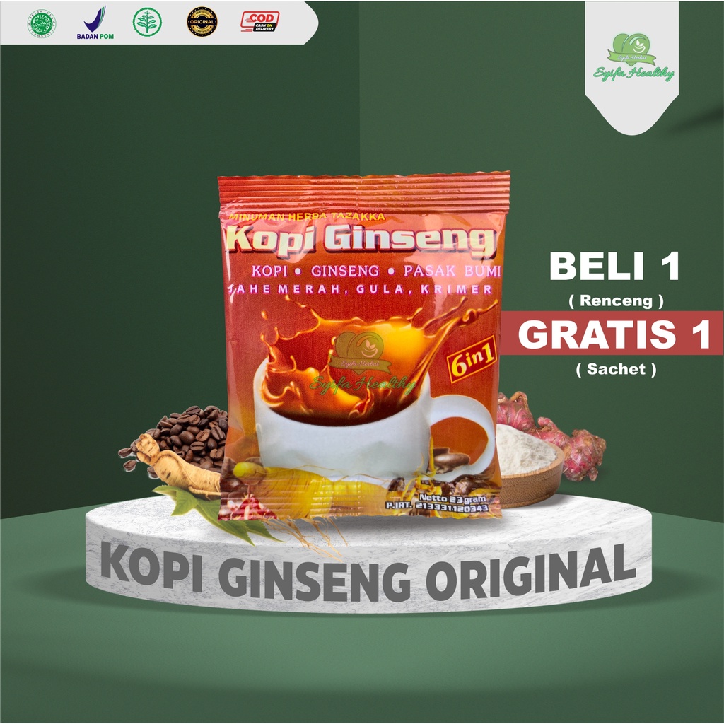 

Kopi Bubuk Ginseng Tazakka Agar Tahan Lama 1 Renceng isi 10 Sachet berat 23gr Original dan sudah BPOM