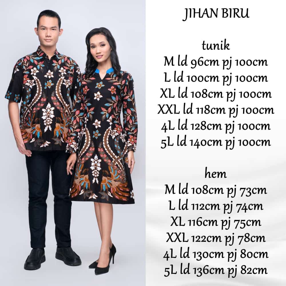 JIHAN HITAM BATIK COUPLE KELUARGA PASANGAN MODERN JUMBO PREMIUM SARIMBIT AYAH IBU ANAK DRESS TUNIK