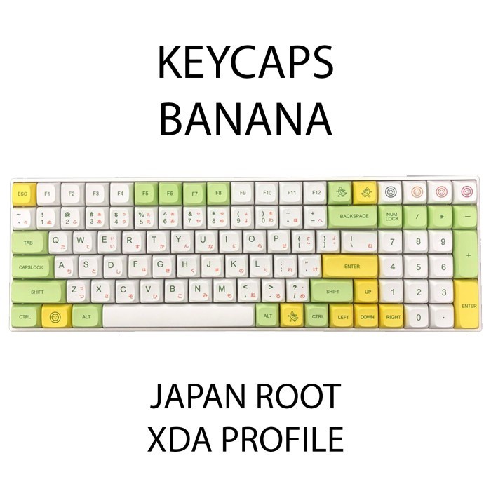 KEYCAPS BANANA FRUIT PBT XDA PROFILE JAPAN ROOT MECHANICAL KEYBOARD