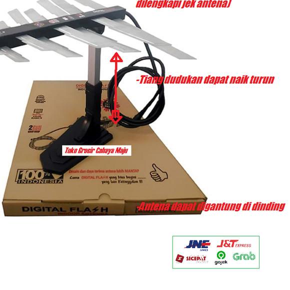 NEW Antena TV FLASH S 019 D Digital Indoor Dalam LED LCD Dual Band UHF ➨
