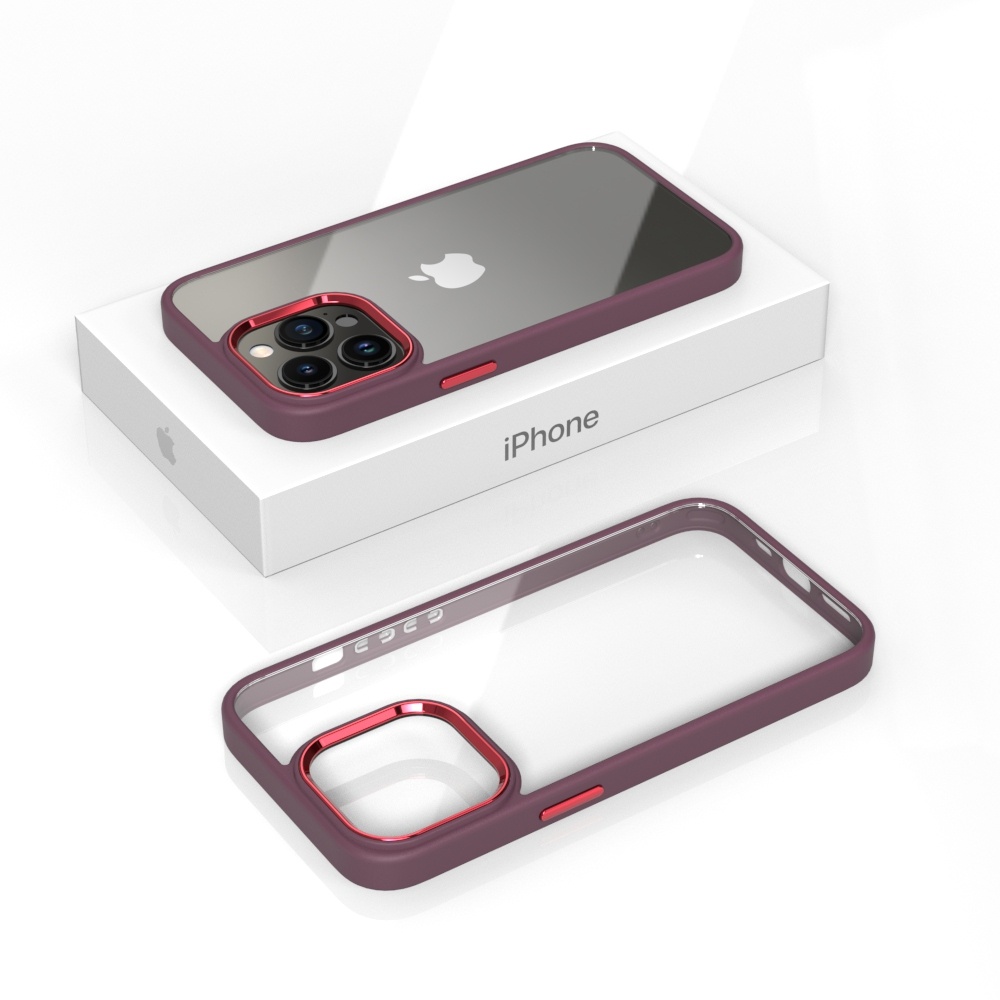 IPHONE 7G 8G SE 2020 7 PLUS 8 PLUS XR X XS XS MAX 11 11 PRO MAX 12 12 PRO 12 PRO MAX 13 13 PRO 13 PRO MAX - NEOHYBIRD CASE PREMIUM ACRYLIC SQUARE LENS CHROME