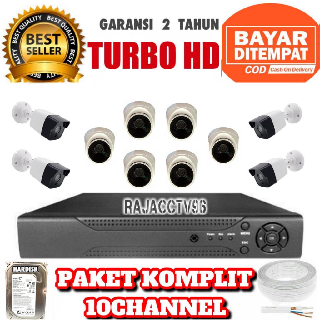 PAKET CCTV 16CHANNEL 10CAMERA 16CHENEL 10KAMERA 5MP 1080P IC SONY TURBO HD KOMPLIT TINGGAL PASANG