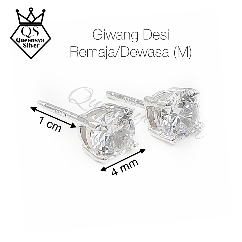 ANTING PERAK ASLI SILVER 925 || LAPIS EMAS PUTIH || ANTING GIWANG TUSUK DESI || BEST QUALITY &amp; BEST SELLER || ANTI KARAT SELAMANYA