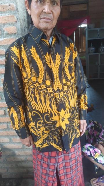 Batik Solo Galing Emas Kemeja Pria Katun Halus Sragenan Full Furing