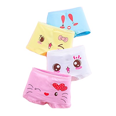 3PCS Gadis Celana Dalam Katun Anak-anak Lucu Boxer Nyaman Lembut Cd