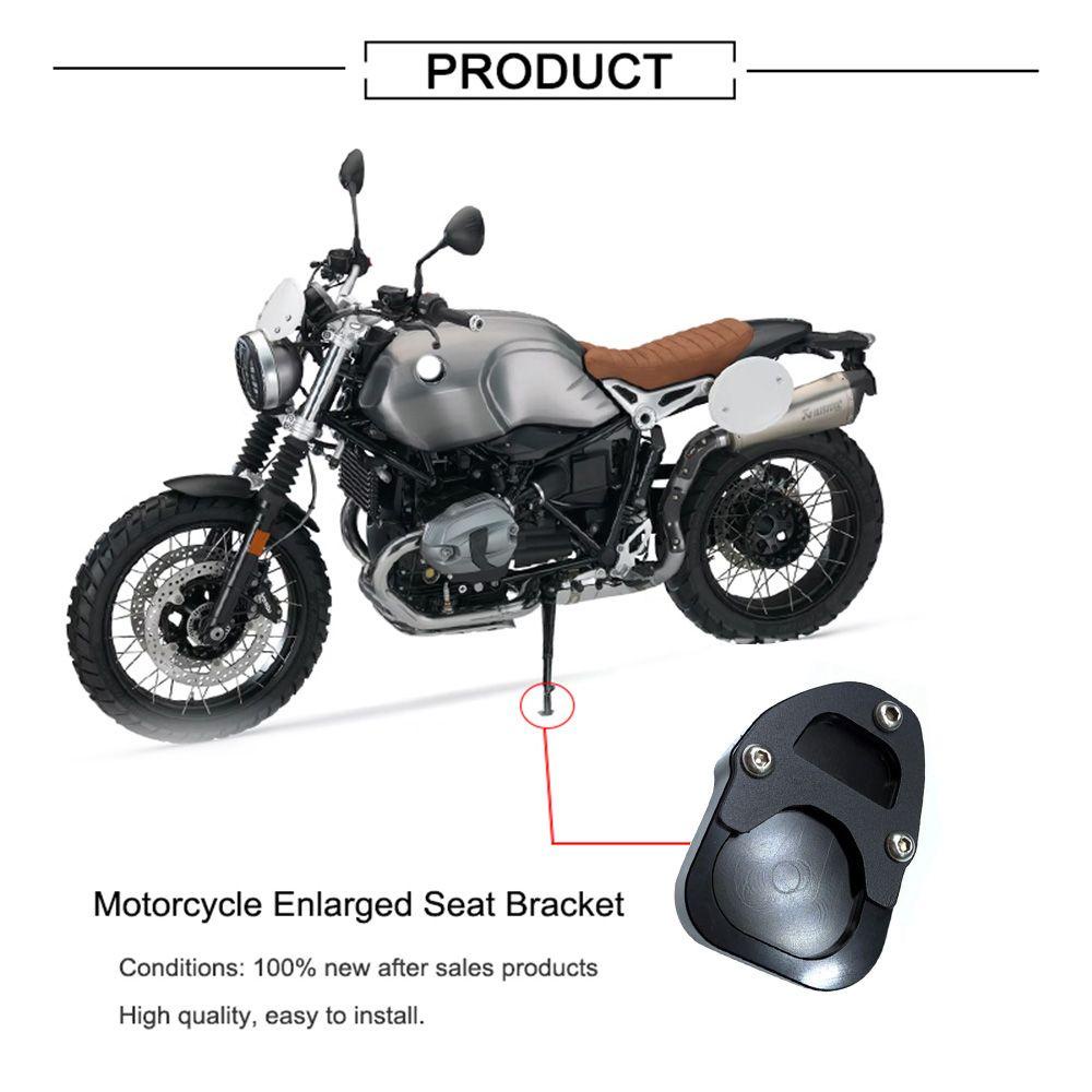 Populer Pad Pembesar Ekstensi Kaki Baru Kickstand Penyangga Kaki Sisi Tendangan Berdiri Untuk BMW R Nine T Scrambler 2016-2018