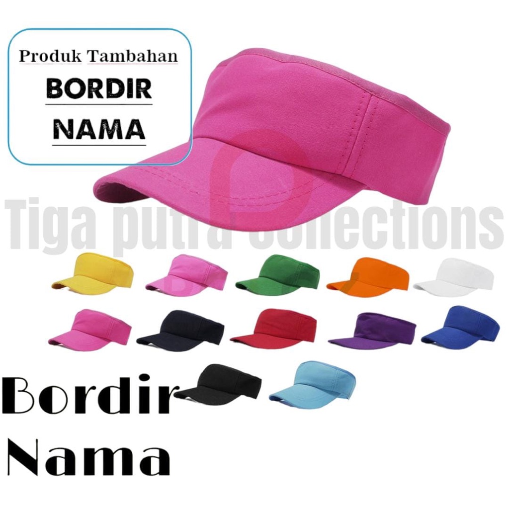 Topi Sport topi golf zumba topi tenis caddy Fitnes Senam Custom Bordir Nama