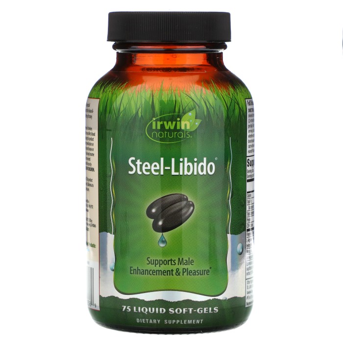 Irwin Naturals Steel Libido 75 Liquid Soft-Gels vitalitas seksual pria