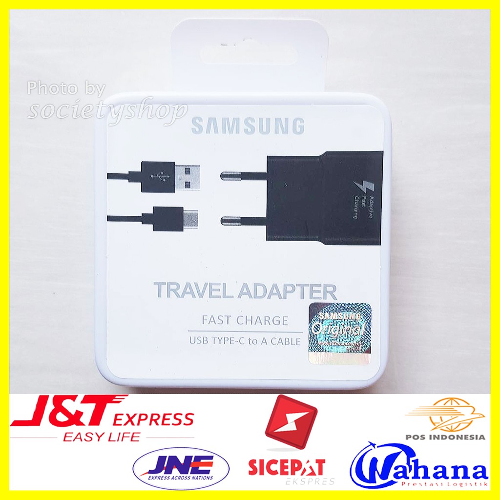 ORIGINAL Fast Charging Samsung S8 2017 Charger Type C Hp A20 A30 A50 M20 A3 A5 A7 A8 S9 Casan Carger