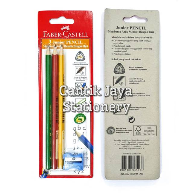 

3 Junior Set Pensil Pre School Faber Castell