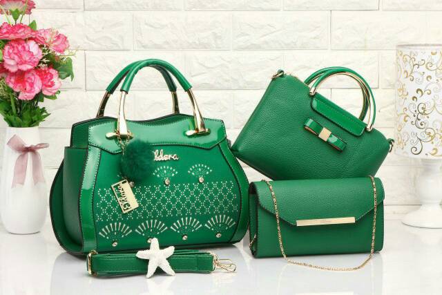 Tas Eldora Lucile ES1126 (3in1) wanita branded batam fashion import