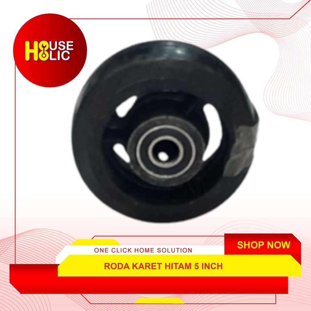 Roda Caster Etalase Roda Karet Trolley Troli 5&quot; Inch Roda Kastor
