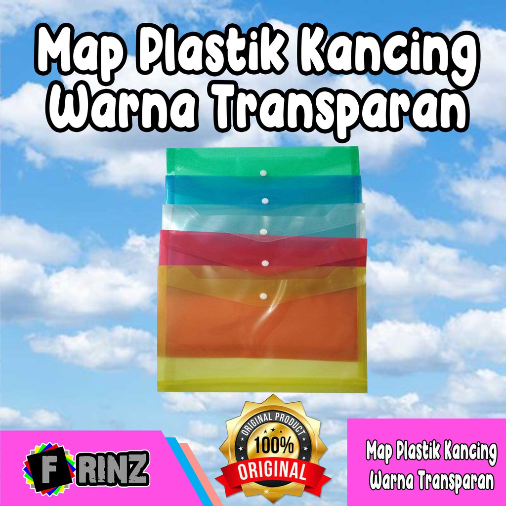 

ATK ~ Map Plastik Kancing Warna Transparan