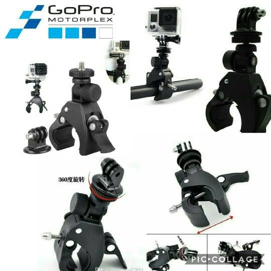 Tripod GOPRO BRACKET MOUNT HOLDER SEPEDA MOTOR GOOD QUALITY(Q3V5) Tripod Handphone Tripod Stabilizer