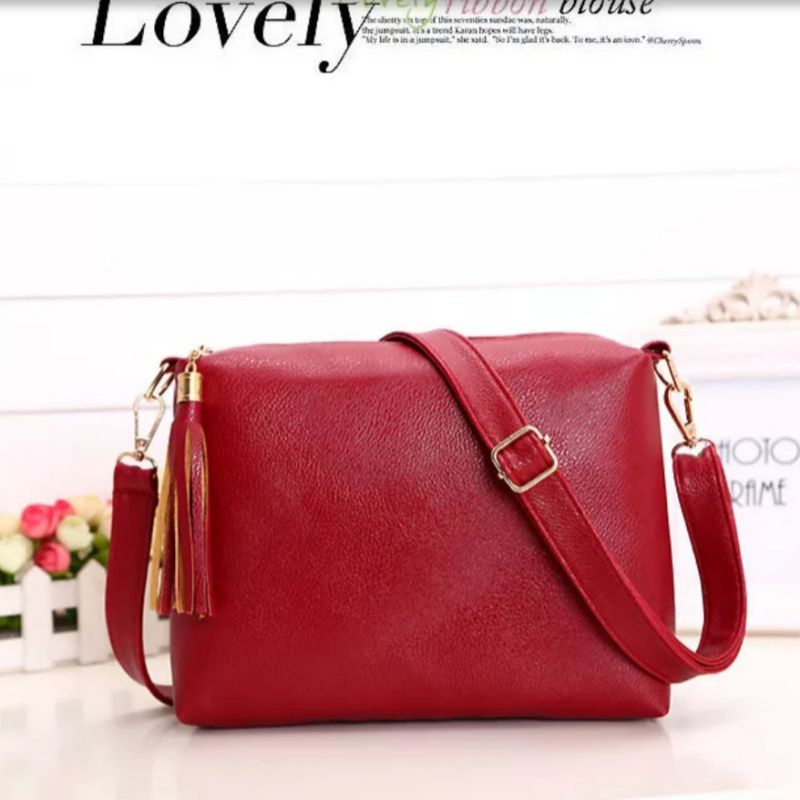 HDS_BAG / LOVELY  Tas Wanita Slingbag Tas Selempang Wanita Rumbai Fashion Tas Selempang Wanita Kekinian