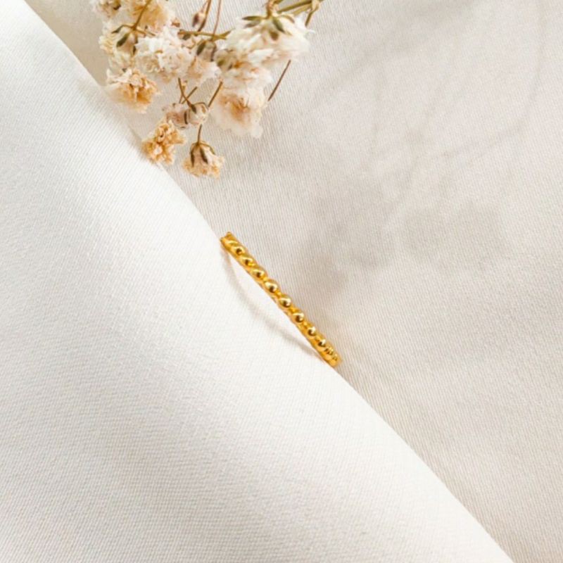 Cincin Emas asli model lempeng oval spiral