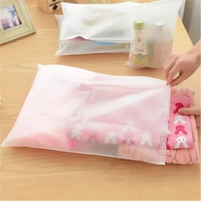 Zipper Storage Bag Travel Plastik Pelindung Baju