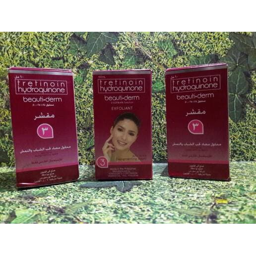 Tretinoin Hydroquinone Beauti-derm exfoliant anti acne and depigment   By Larva