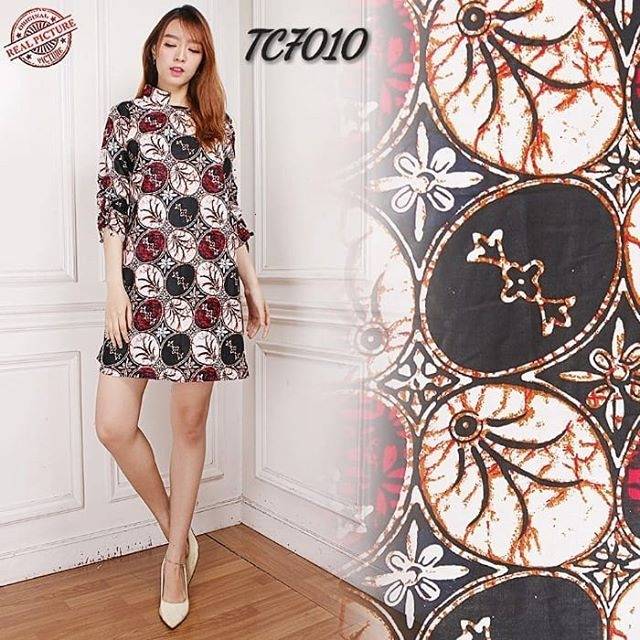 Pusat Grosir Dress Batik Wanita Modern Tc7010 wXLxV6c6jzlYr
