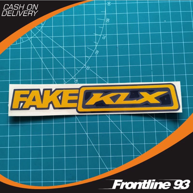 Cetak Sticker Cutting Logo Fake Klx Custom Stiker Cutting Racing Trail Motor Mobil Helm