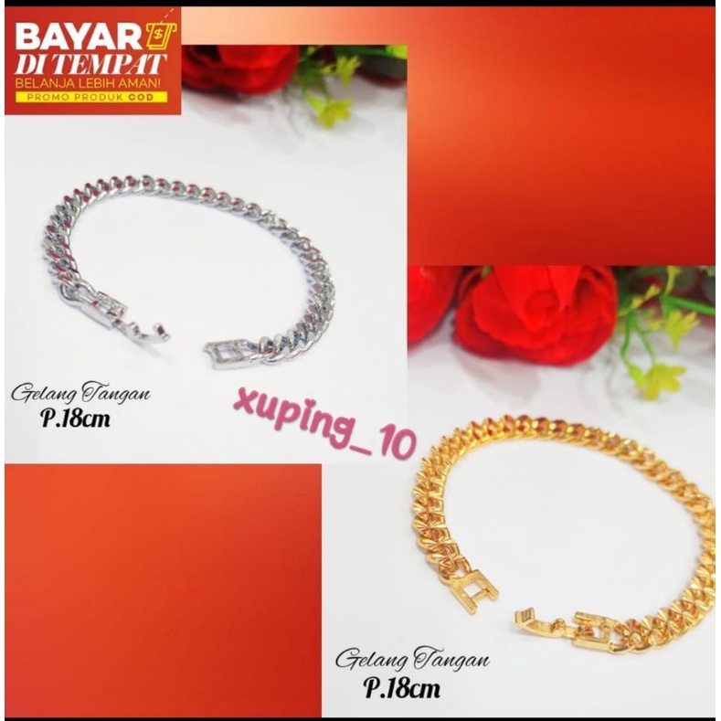 Gelang Rantai Gold&amp;Silver Baja Anti karat&amp;Anti Luntur termurah berkualitas