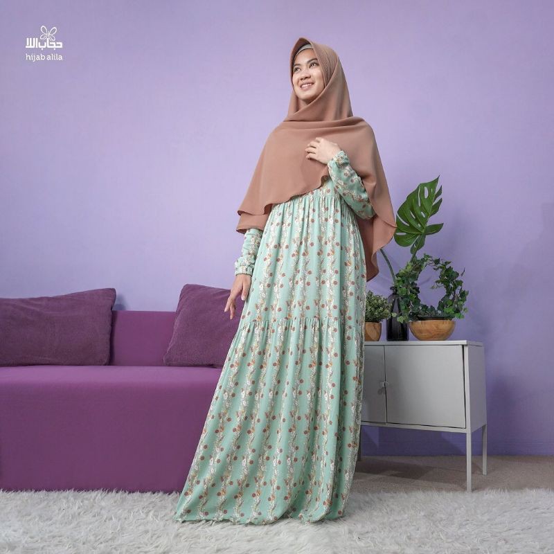 Gamis Motif Flower Chic Hijab Alila