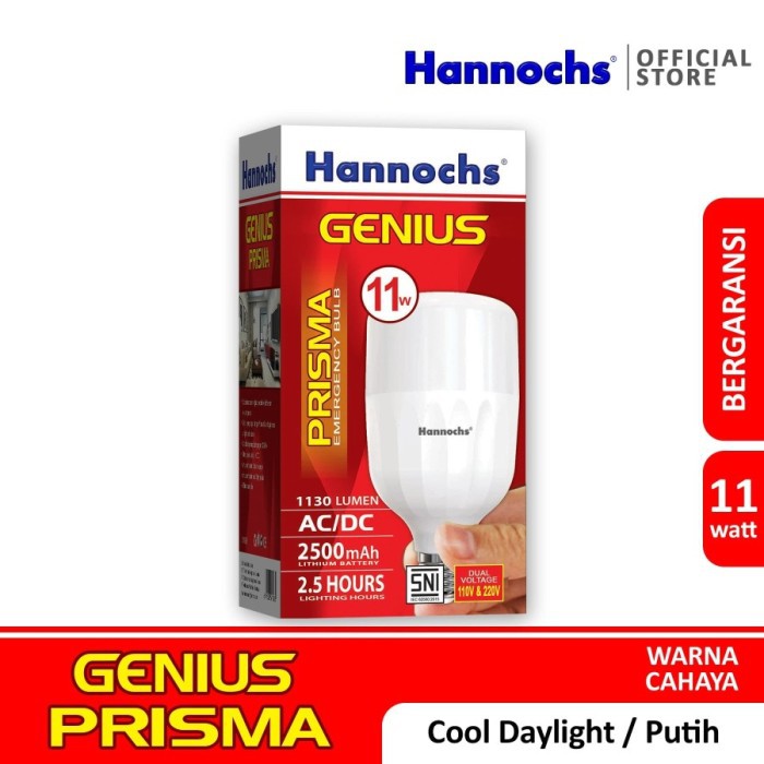 Lampu Emergency Hannochs LED Genius Prisma 11W