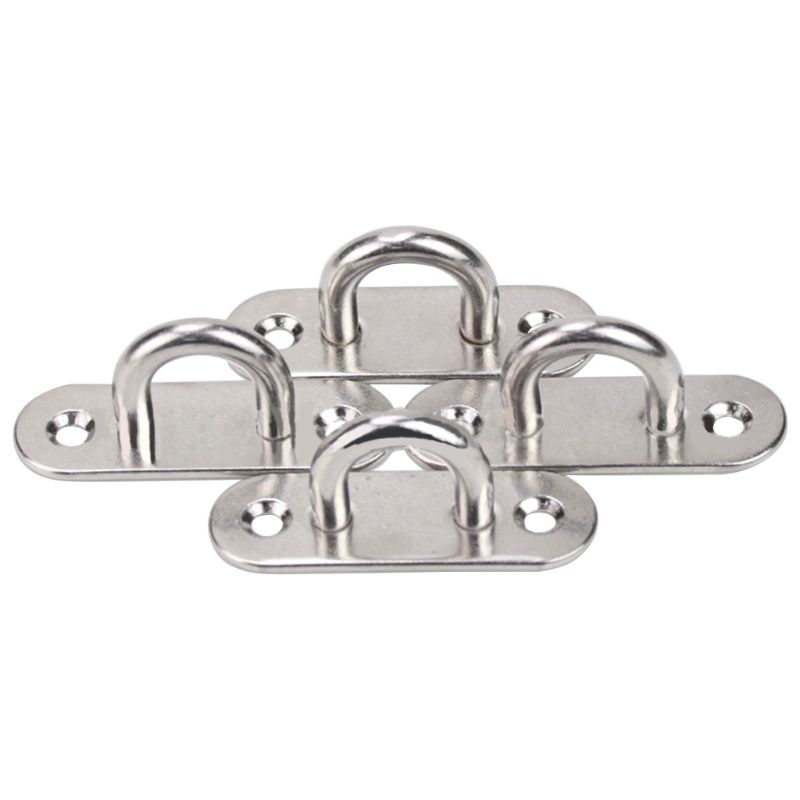 Sun 6Pcs Buckle Eye Plate Bahan Stainless Steel Ukuran 5mm Untuk Perahu Yacht