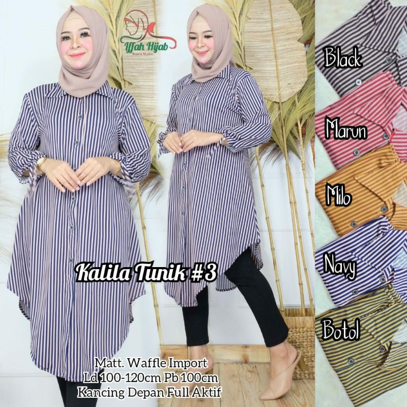 ATASAN TUNIK BAHAN KATUN KALILA #3 IFFAH SOLO