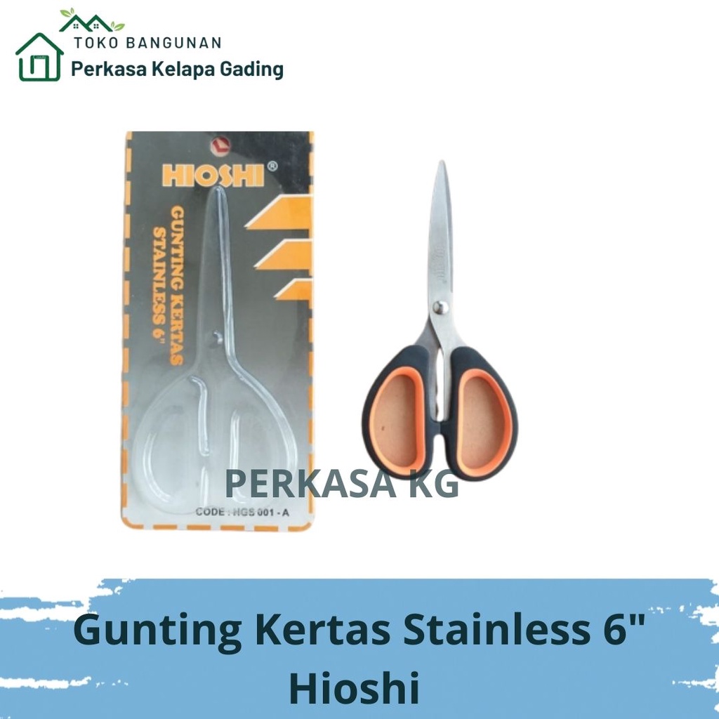 

Gunting Kertas Stainless 6" Hioshi Serbaguna Awet dan Tahan Lama