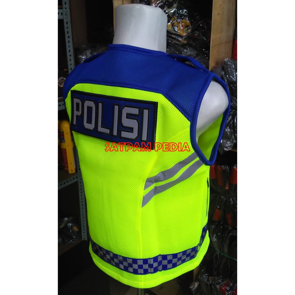 Rompi Double Mesh Polantas Biru - Rompi Double Mesh