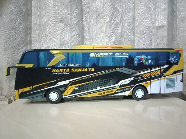 Miniatur bus RC remot control cas Harta Sanjaya
