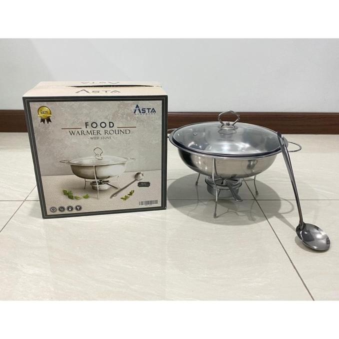 Tempat Panci Prasmanan Bulat Food Warmer Stove Round 28 CM Asta