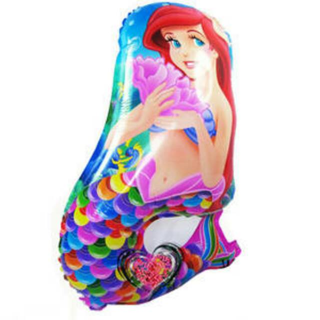 Balon foil mermaid rainbow/ putri duyung / ikan duyung