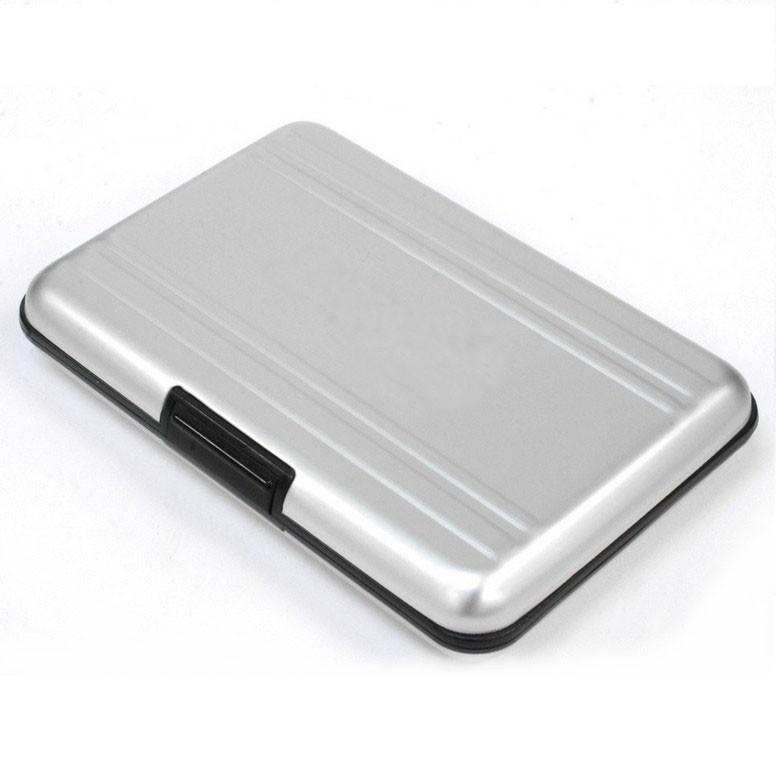 Kotak Metal Penyimpan Card Memory SD &amp; Micro SD 8 Slot - 421 - silver