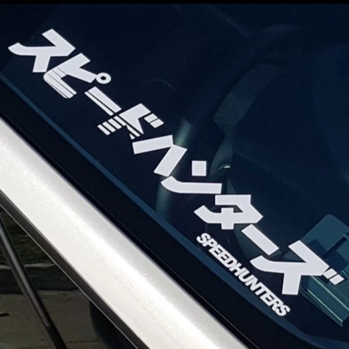 Stiker mobil tulisan jepang pujiyama Speedhunters body mobil kaca mobi