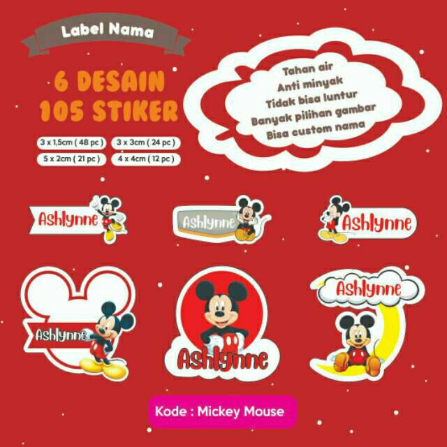 

LABEL NAMA WATERPROOF (STIKER TUMBLER/ STIKER MUG/ STIKER DOT/ STIKER BOTOL ANTI AIR)