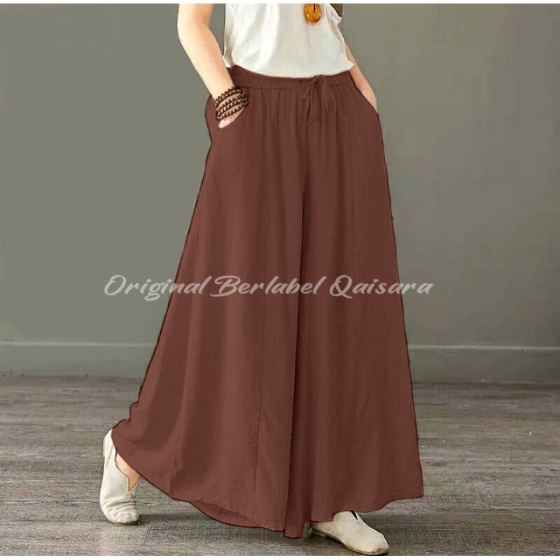 SUMMER KULOT Celana kulot wanita linen rami by Qaisara-1